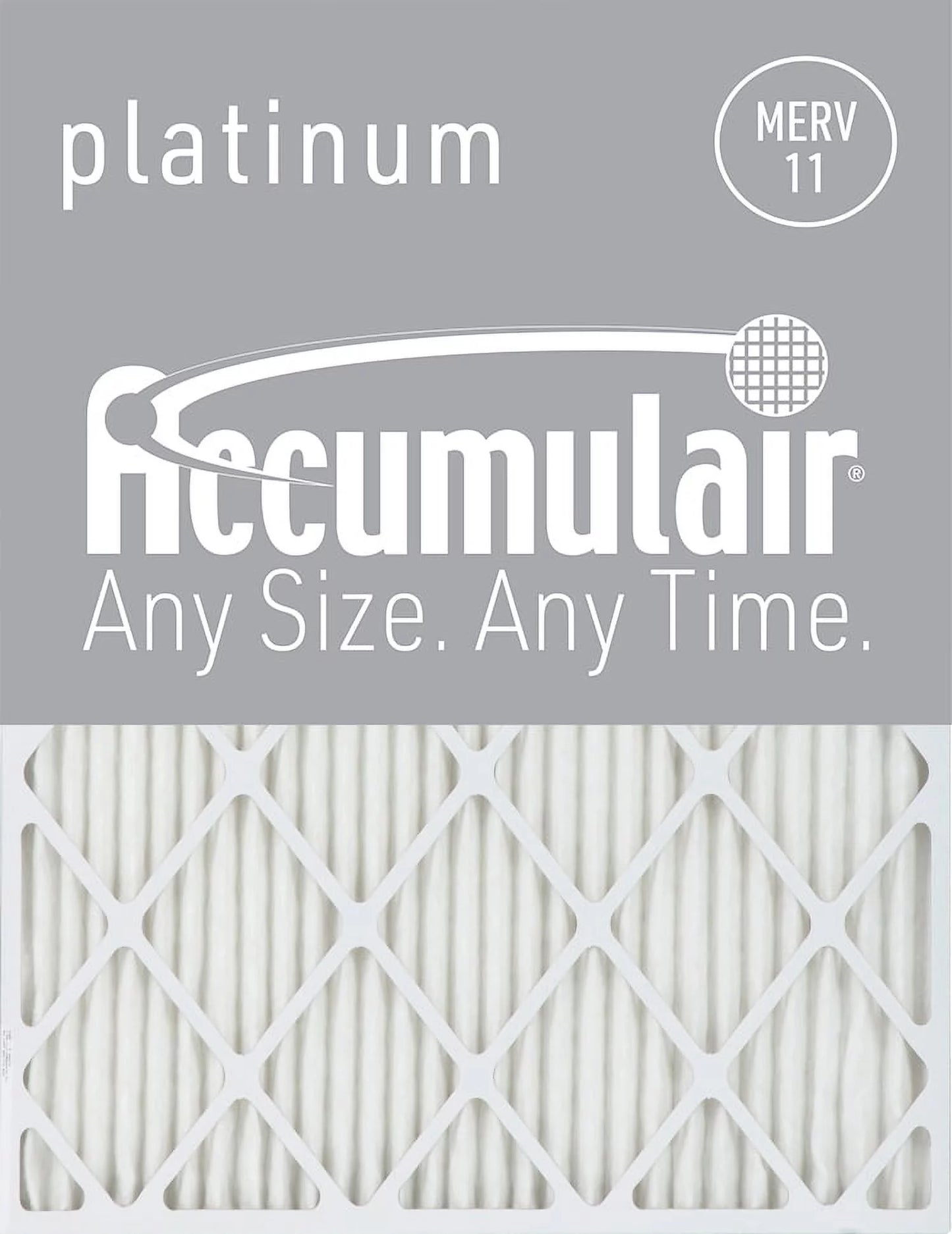 Accumulair platinum 16x25x4 merv 11 air filters (6 pack)