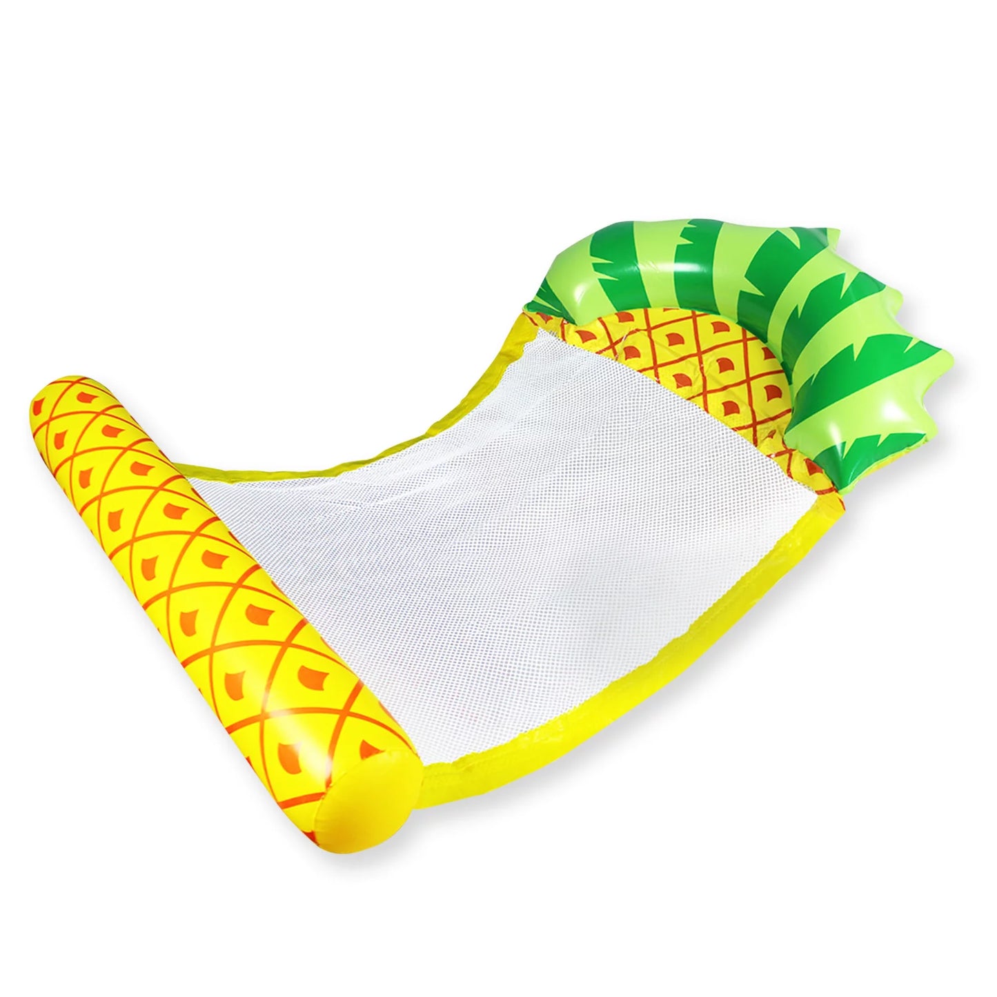 Zoey adult swimming pool float water hammock lounger, multi purpose comfortable inflatable water float pool lounge, swimming pool float hammock raft-pineapple