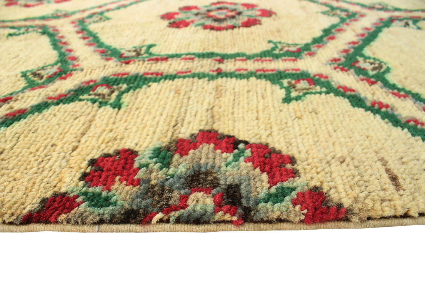 Aria magdalen ivory/green rug, 3'0" x 5'1"