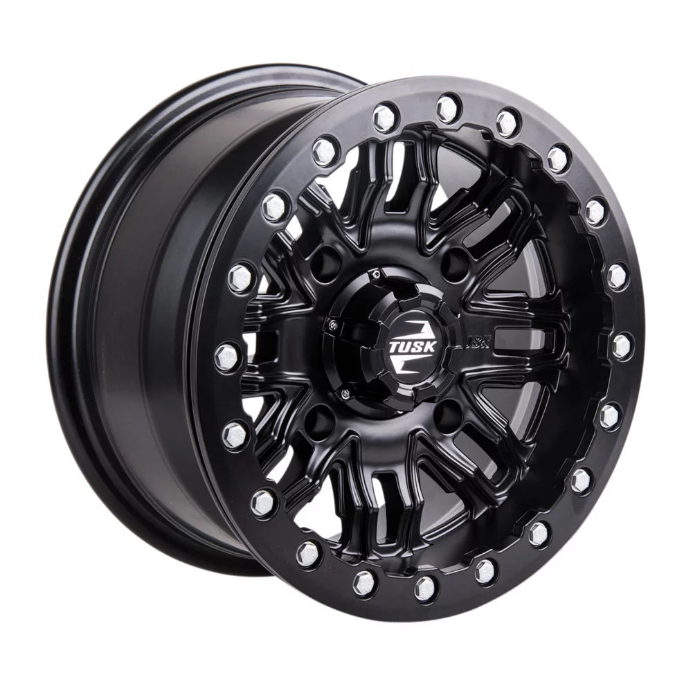 4/137 tusk nebo beadlock wheel 14x7 5.0 + 2.0 matte black for can-am defender hd10 pro limited 2021-2022