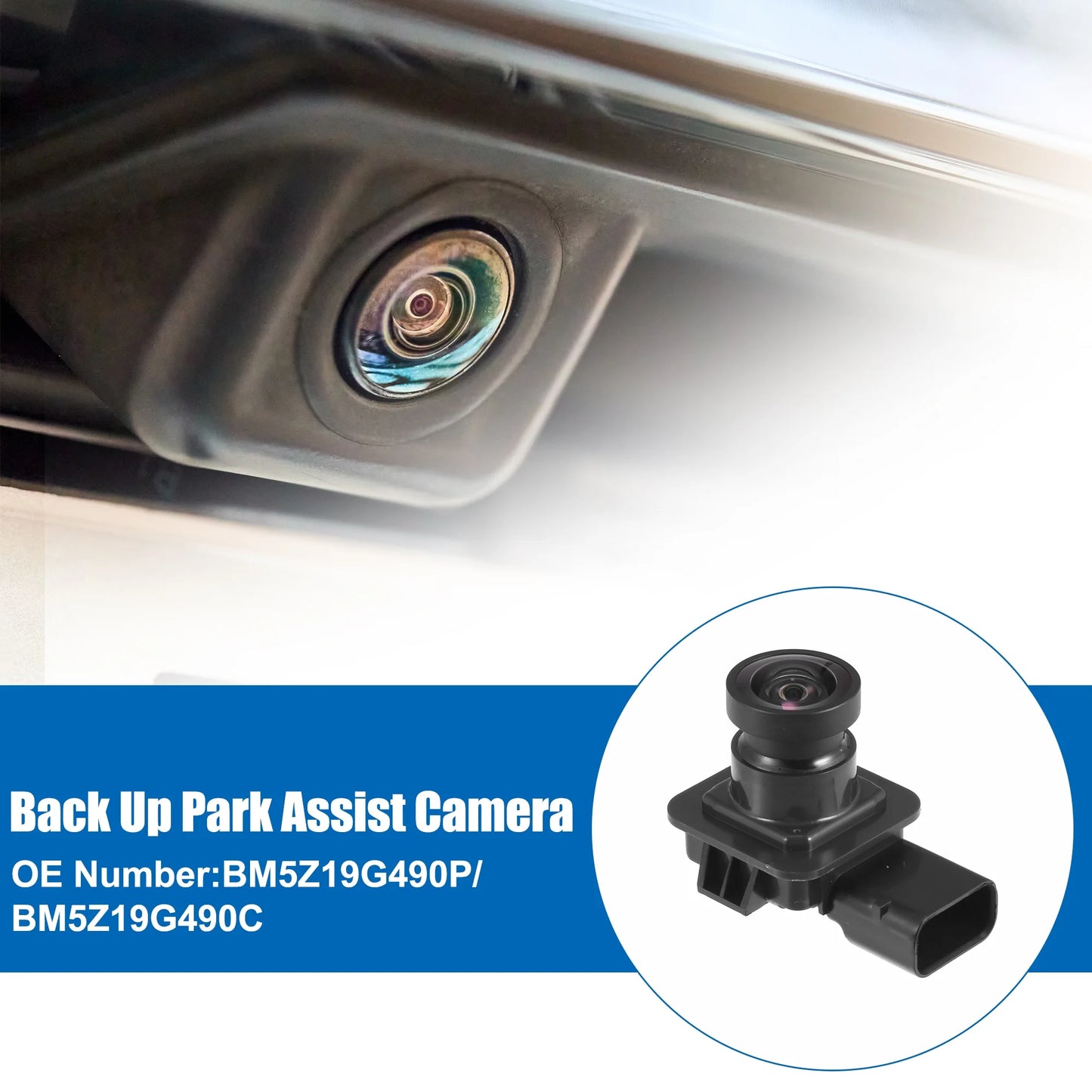 Unique bargains rear view back up camera wide angle park assist reverse camera for ford focus 2012-2014 no.bm5z19g490p