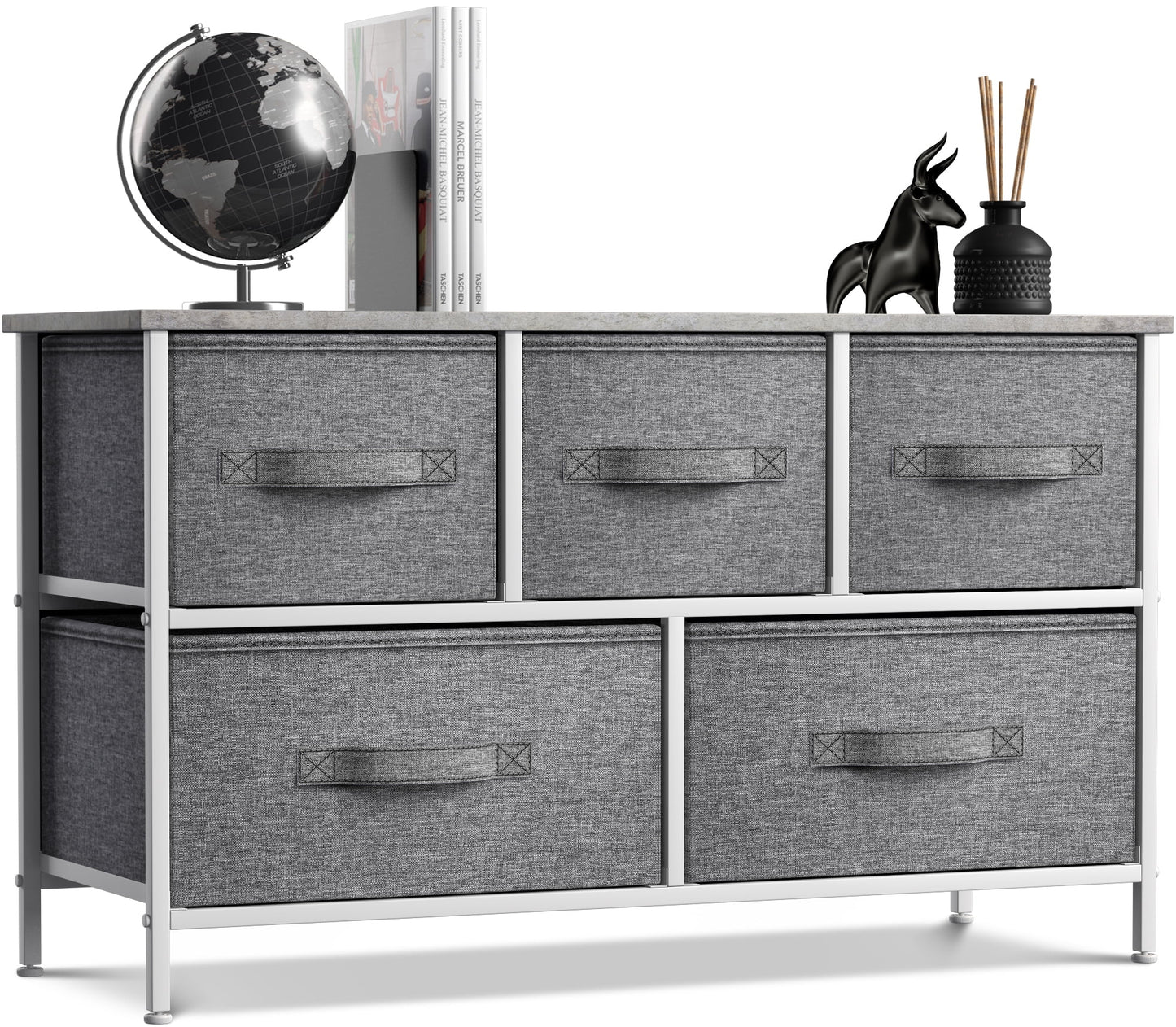 Storage cube dresser - grey