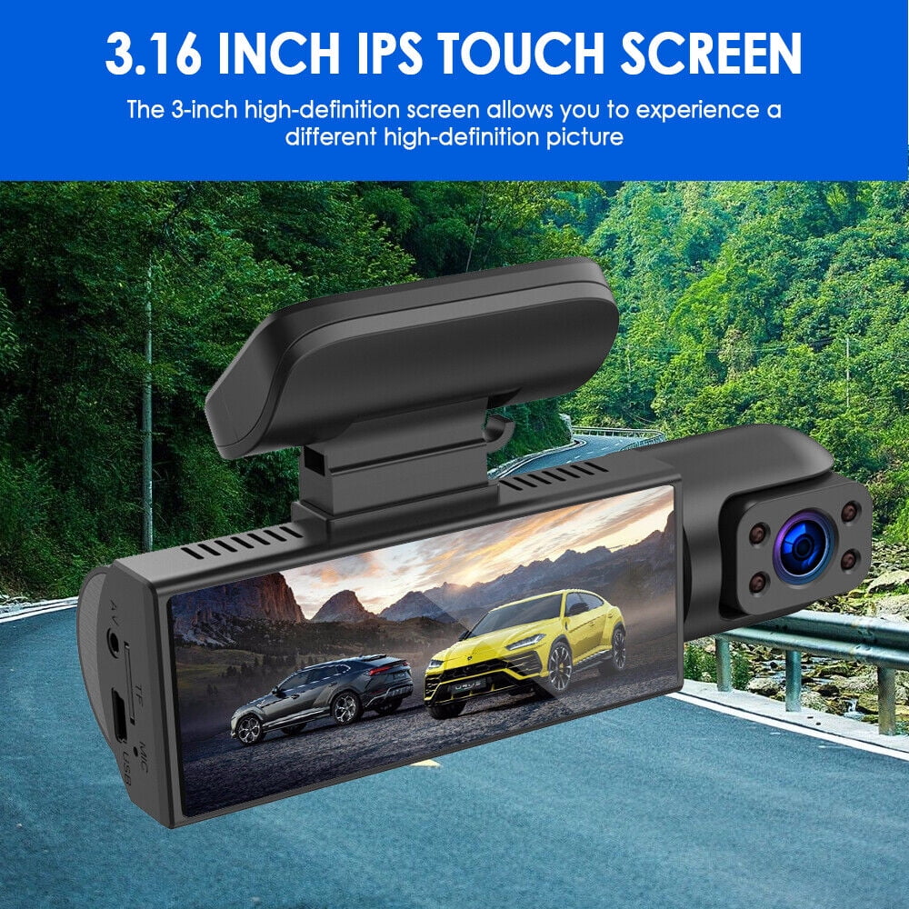 Vtin car dual lens dash cam hd 1080p video recorder camera g-sensor parking monitor