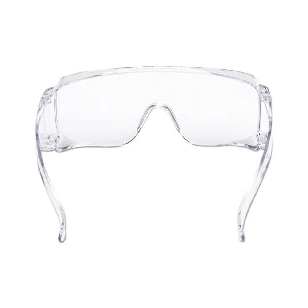 Tour guard v safety glasses one size fits most, clear frame/lens, 20/box