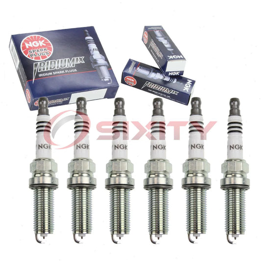 6 pc ngk 93501 iridium ix spark plugs for xp5682 xp5683 ignition wire secondary