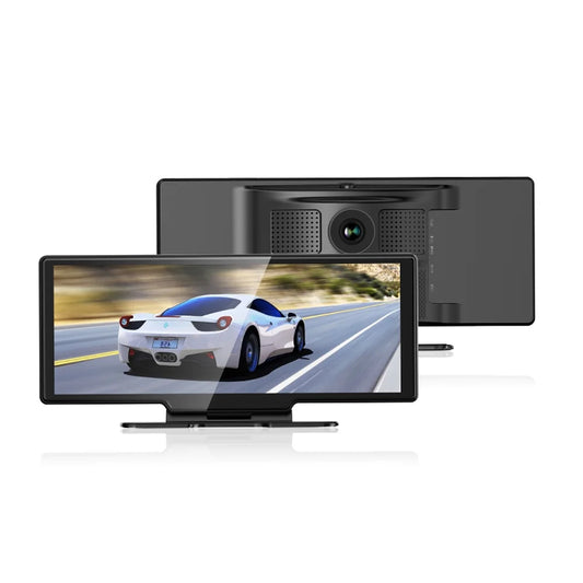 4k dvr dash front & rear driving recorder, 10.26 inch touchscreen, wifi, g-sensing, loop recording, hands-free calling dash camera for carplay android auto