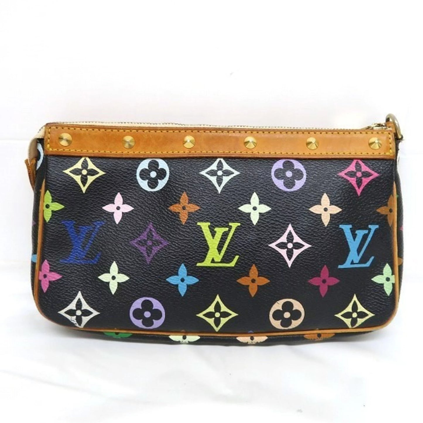 Authenticated used louis vuitton monogram multicolor pochette accessoire m92648 2way pouch handbag ladies