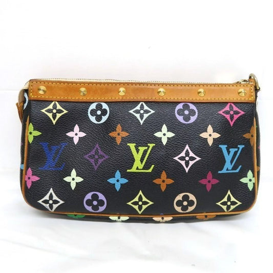 Authenticated used louis vuitton monogram multicolor pochette accessoire m92648 2way pouch handbag ladies