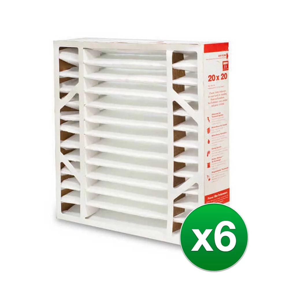 20x20x4 air filter replacement for honeywell ac & furnace merv 11 - 6 pack