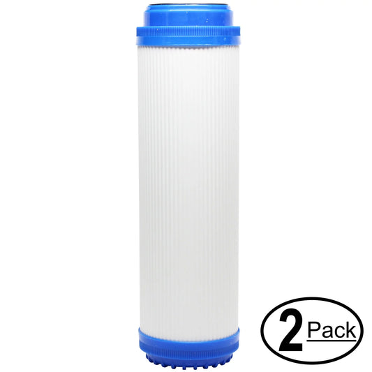 2-pack replacement for liquagen liqua 505 granular activated carbon filter - universal 10-inch cartridge for liquagen 6-stage aquarium reef reverse osmosis system - denali pure brand