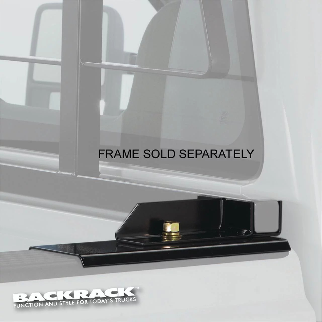 Backrack by realtruck | hardware kit for use w/ standard bed, black, no drill compatible with 1993-2014 ford ranger; 1993 mazda b2200/b2600; 1994-2009 mazda b2300; 1998-2001 b2500; 1994-2009 b4000