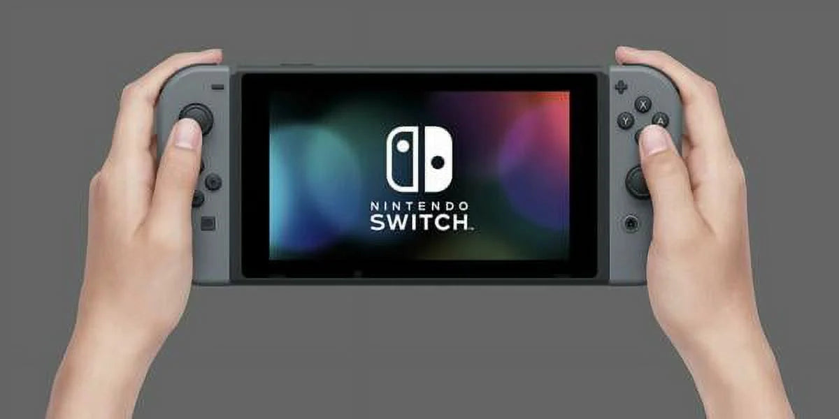 Used nintendo switch 32gb console with gray joy‑con - hac-001(-01) hadskaaaa (used)