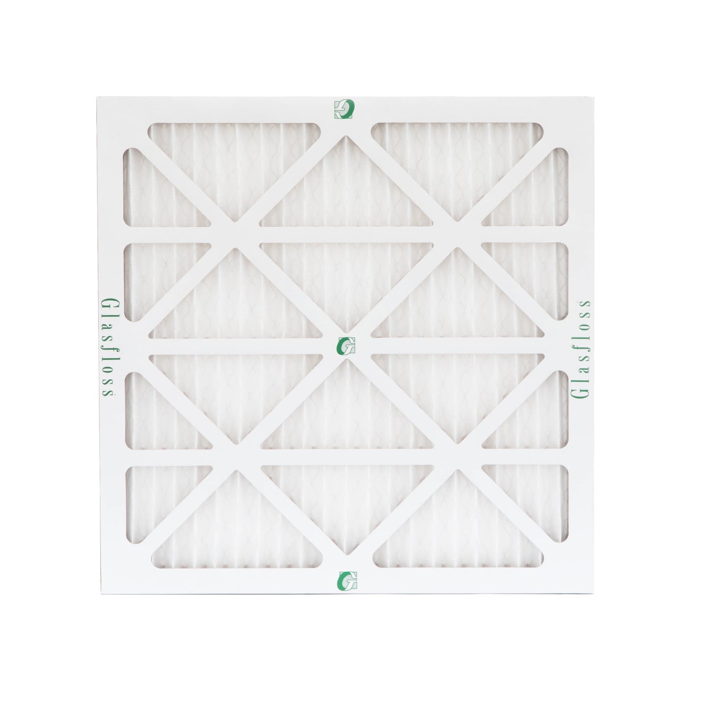 6 pack of 22x22x1 merv 10 pleated air filters by glasfloss. actual size: 21-1/2 x 21-1/2 x 7/8