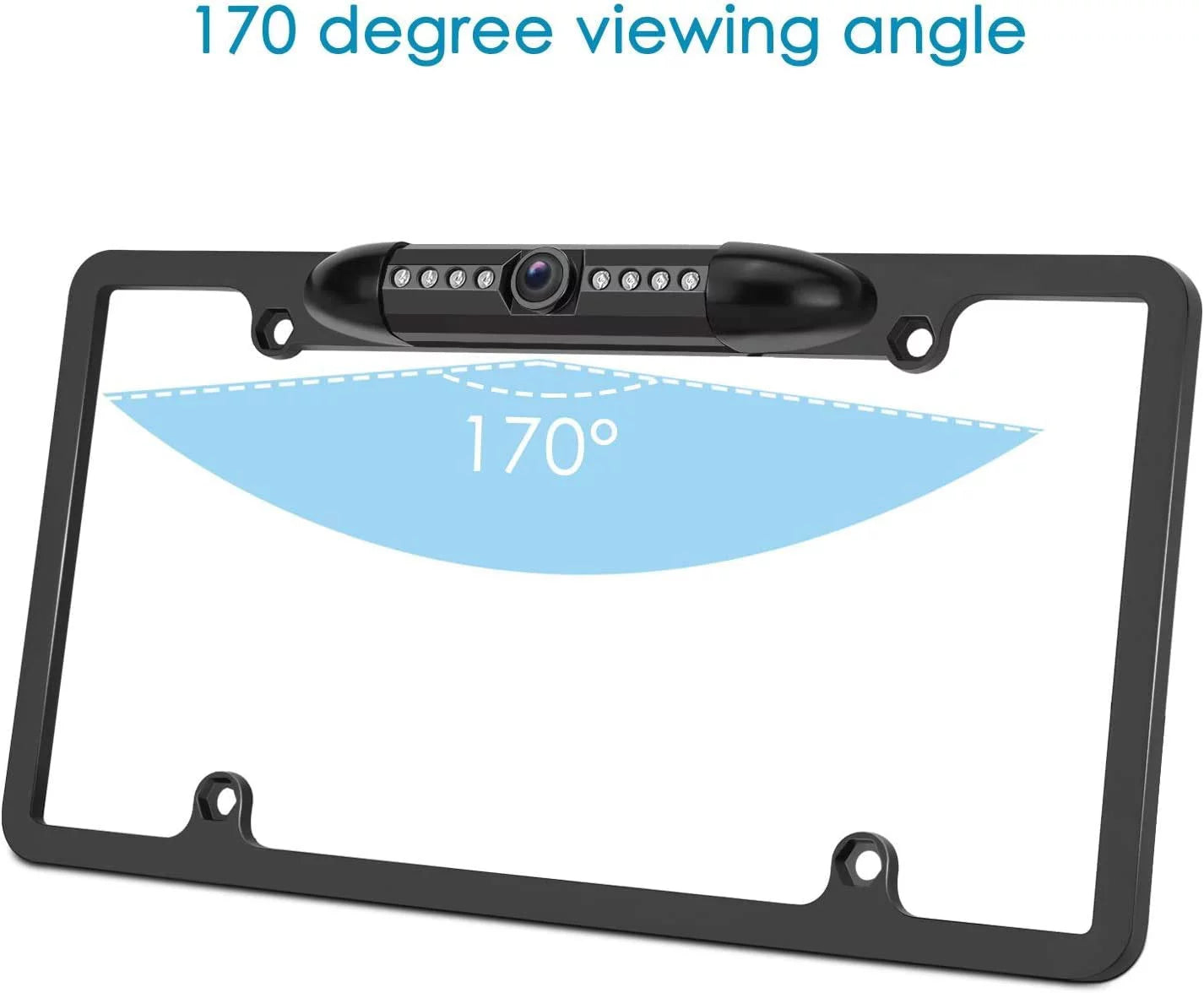 Backup camera rearview license plate frame for boss bv9358b black