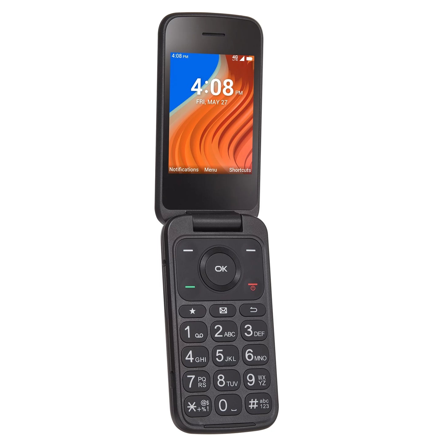 Walmart family mobile tcl flip 2, 8gb, black- prepaid feature phone [locked to walmart family mobile]