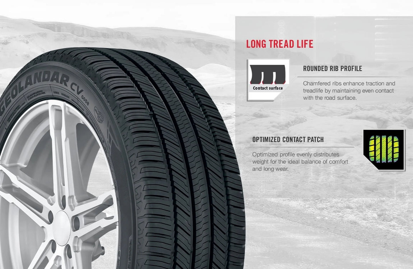 Yokohama geolandar cv g058 255/50r20xl 109v bw all season tire