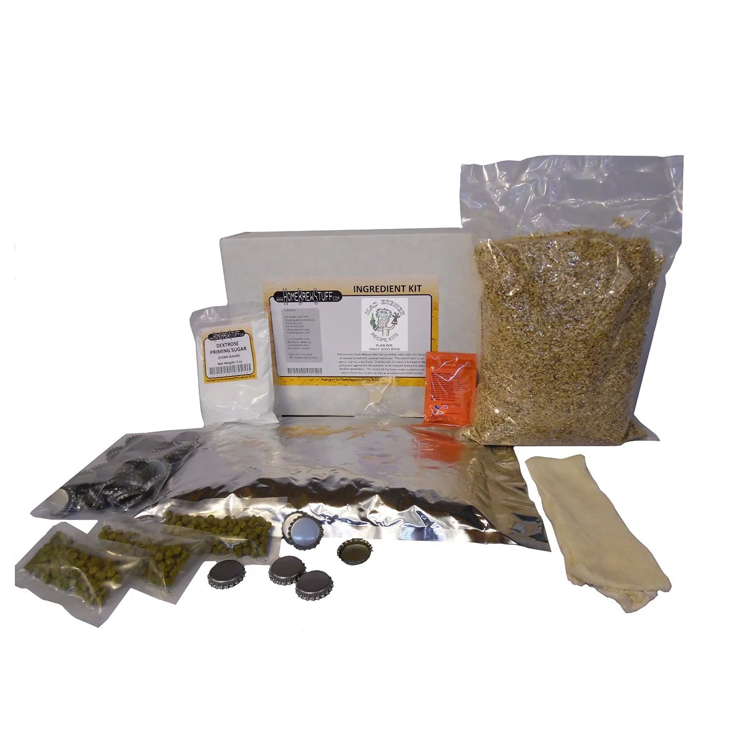 American wheat extract beer recipe homebrew kit malt and hops ingredients