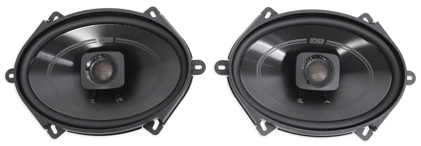 (2) polk audio db572 5x7" 225w car audio atv/motorcycle/boat speakers + rockmat