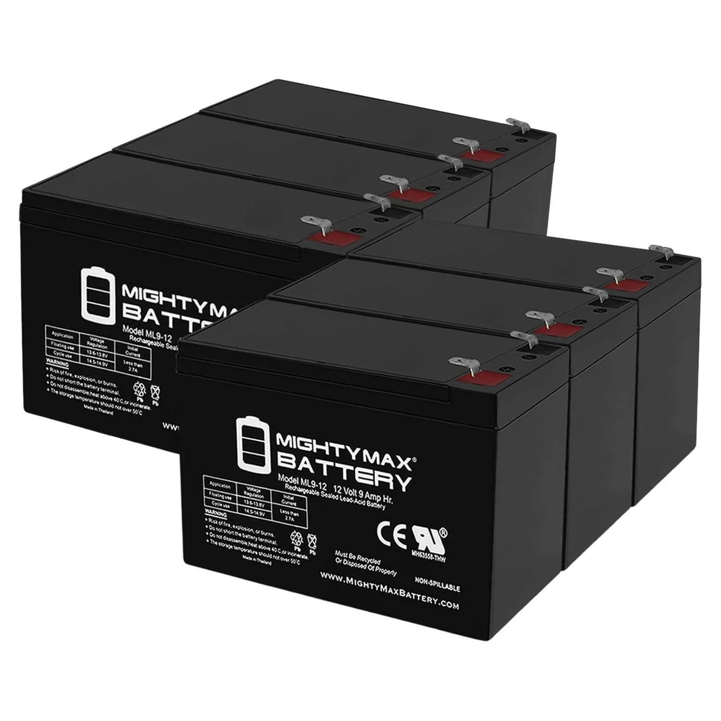 12v 9ah battery replacement for merida pc 500 electric bike - 6 pack