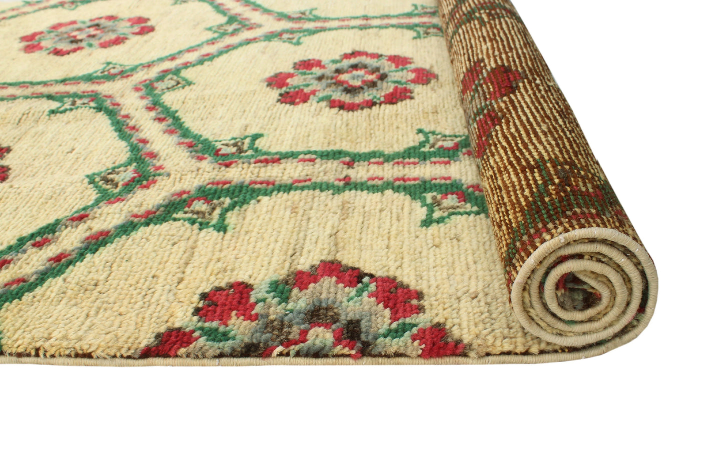 Aria magdalen ivory/green rug, 3'0" x 5'1"