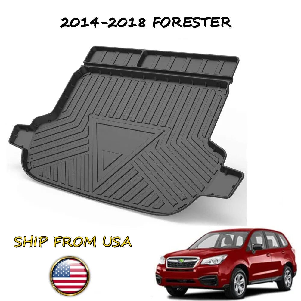 Trunk liner tpo cargo mats for 2014-2018 subaru forester reliable protection