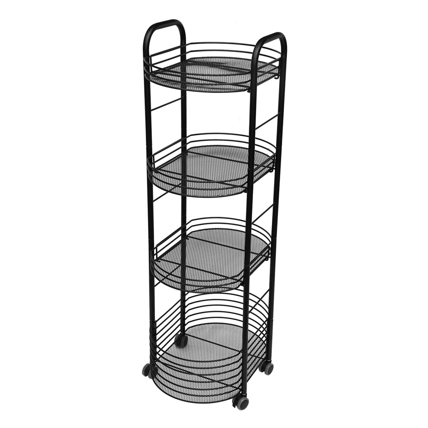 4 tier movable storage trolley cart utility storage rack kitchen organizer shelf