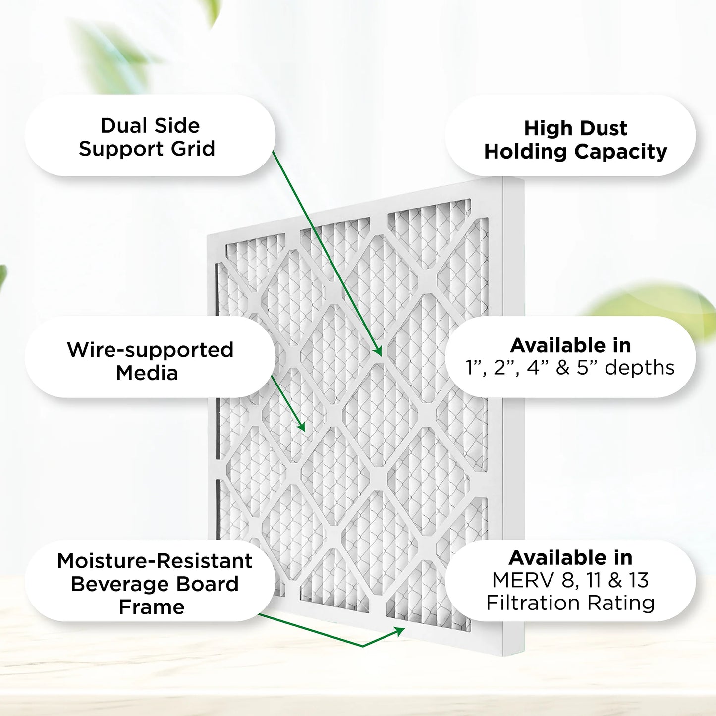 15x25x1 merv 11, mpr 1000 pleated ac furnace 1" air filters by pamlico. case of 12. actual size: 14-1/2 x 24-1/2 x 3/4