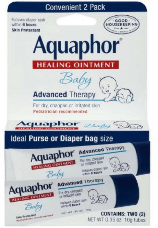 Aquaphor baby healing ointment advanced therapy 2 tubes 0.35 oz (pack of 4)