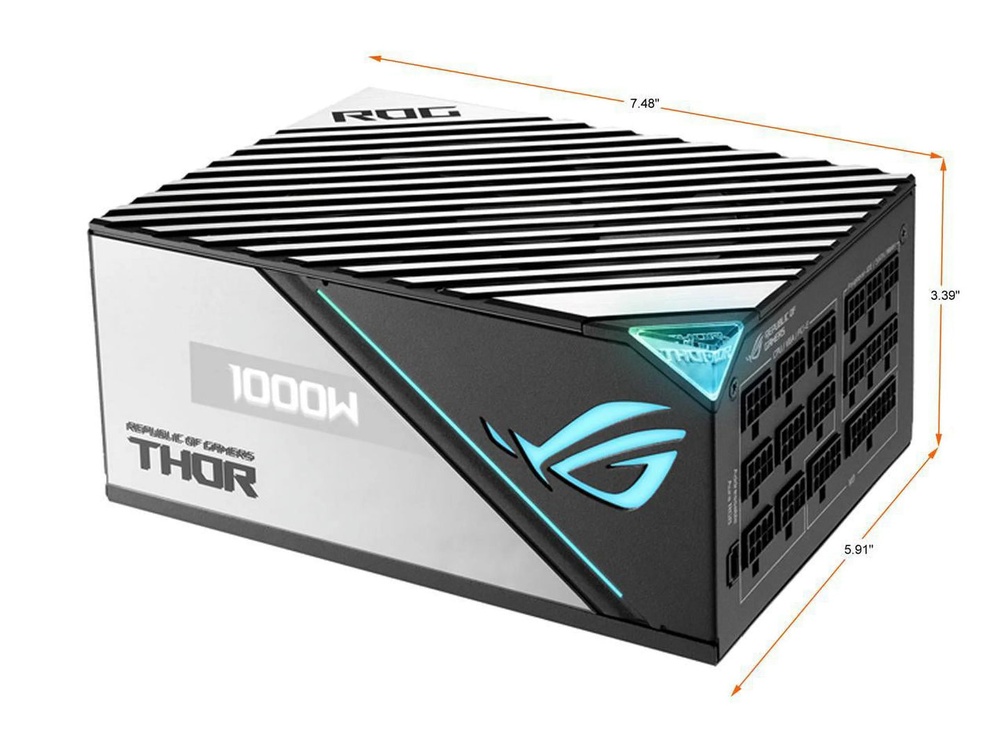 Asus rog thor rog-thor-1000p2-gaming 1000 w atx12v 80 plus platinum certified full modular power supply