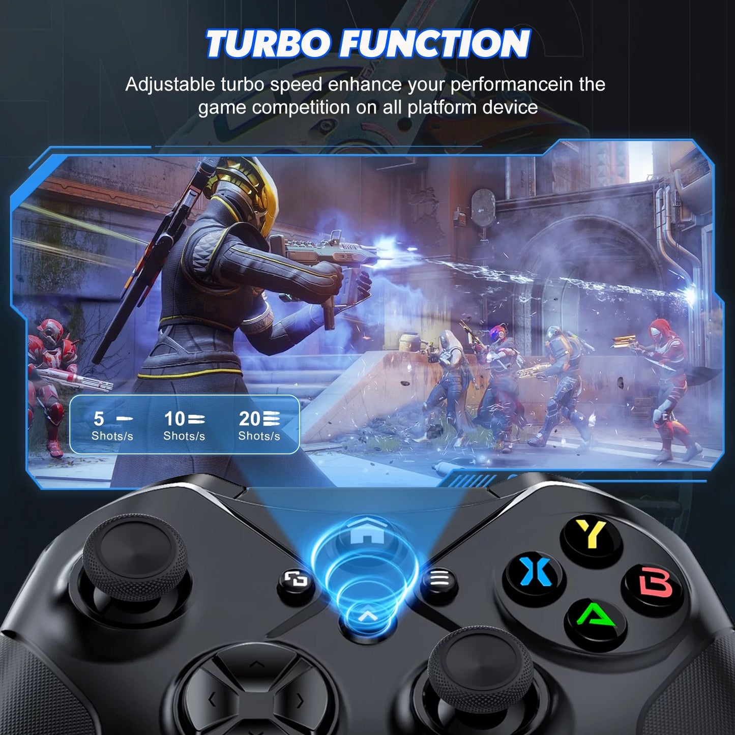 Wireless xbox controller for xbox one x-s/ xbox series x-s/ pc, support turbo and macro function, with six-axis sensor and dual vibration