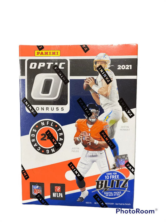 2021 donruss optic nfl football blaster box - 6 packs of 4 cards per pack - find the rare "downtown!" inserts!