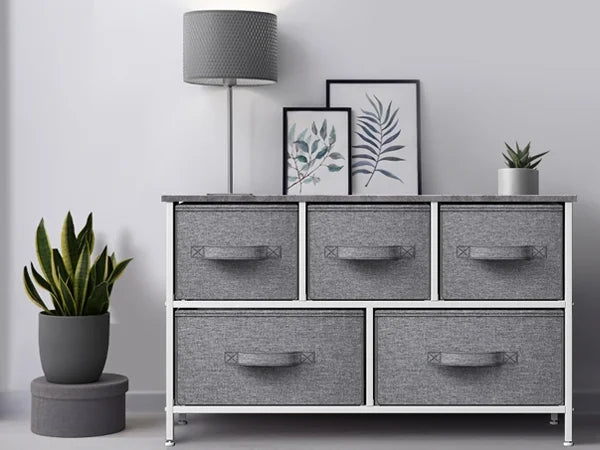 Storage cube dresser - grey