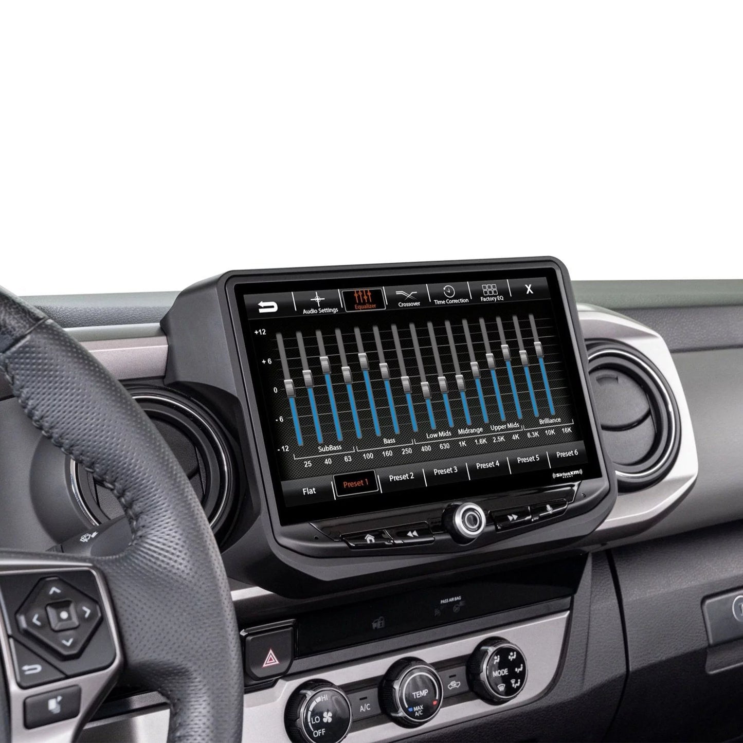 Stinger heigh10 10" in-dash infotainment system with sr-tac16h flush-mount dash kit compatible with 16-21 toyota tacoma