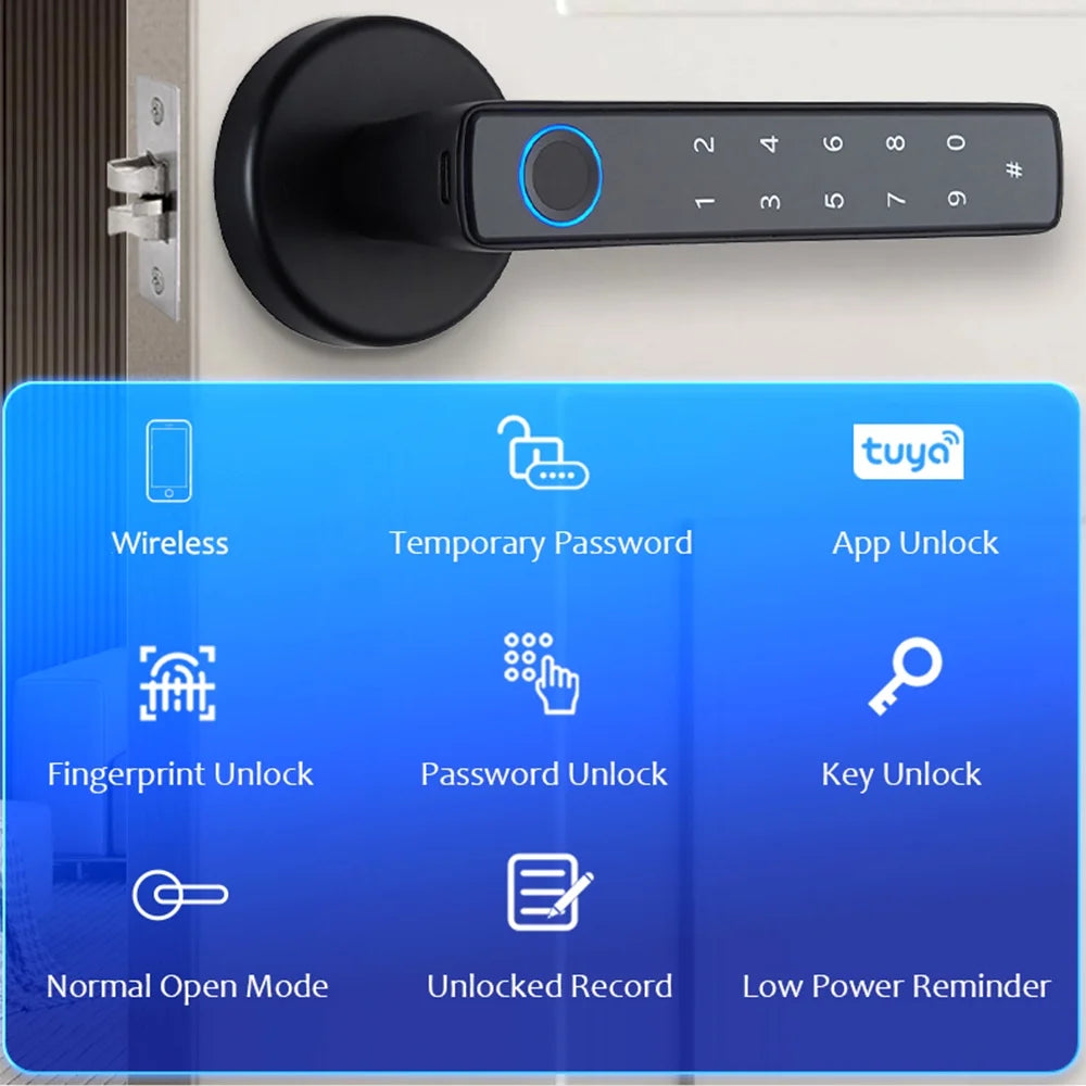 Anself wafu smart lock keyless entry door lock