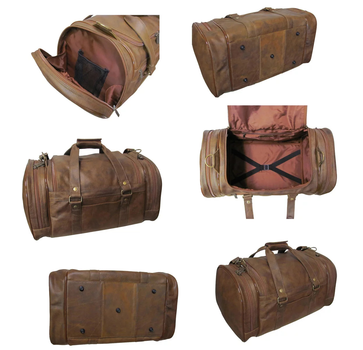 22 leather jumbo duffel