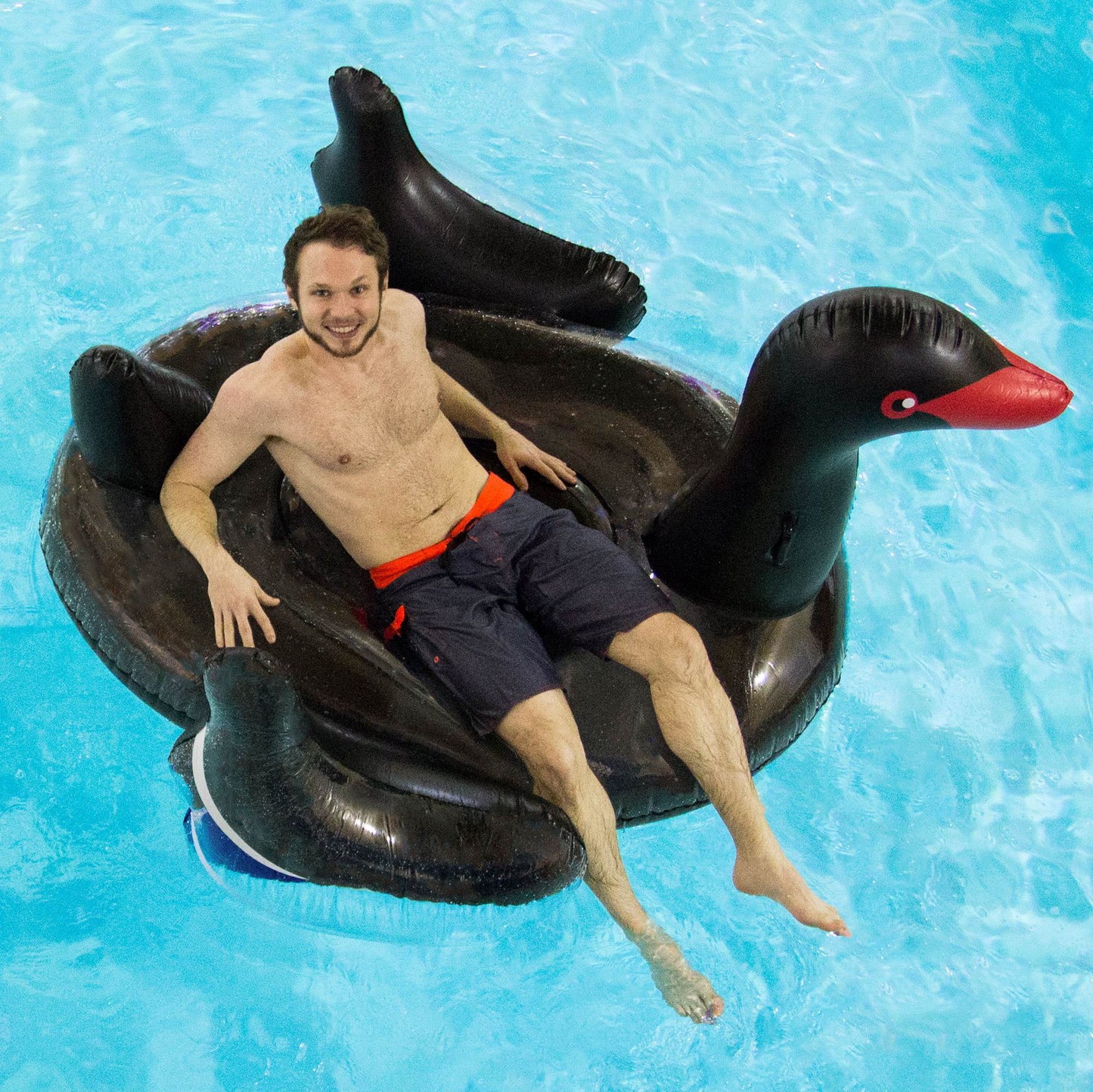 Swimline vinyl giant pool float, black