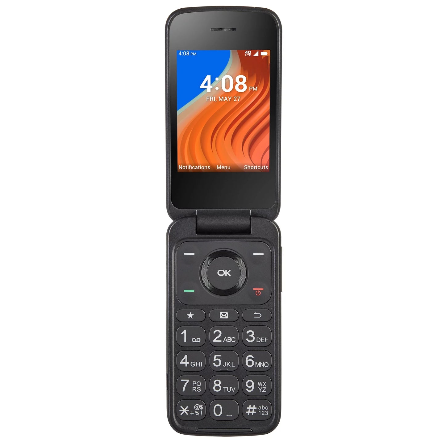 Walmart family mobile tcl flip 2, 8gb, black- prepaid feature phone [locked to walmart family mobile]