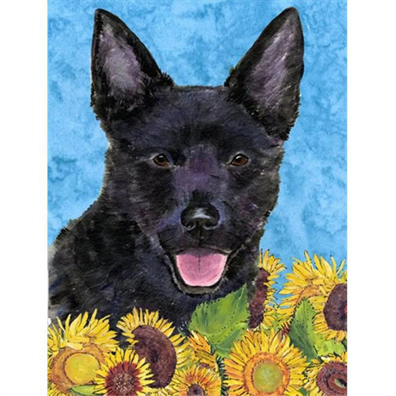 Australian kelpie flag canvas - house size