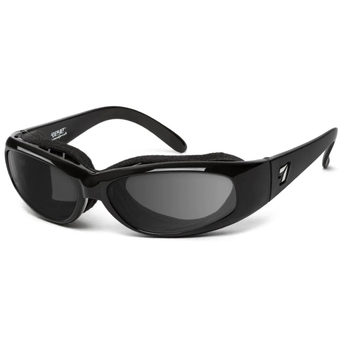 7 eye chubasco sunglasses, darkshift extra dark photochromic lens, glossy black