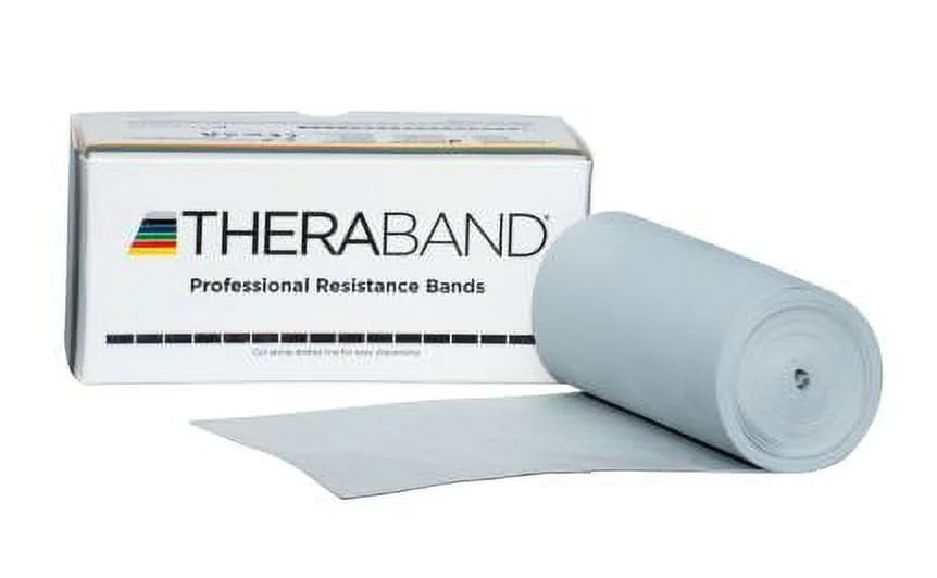 Theraband professional latex resistance bands, 6 yard roll resistance level: silver