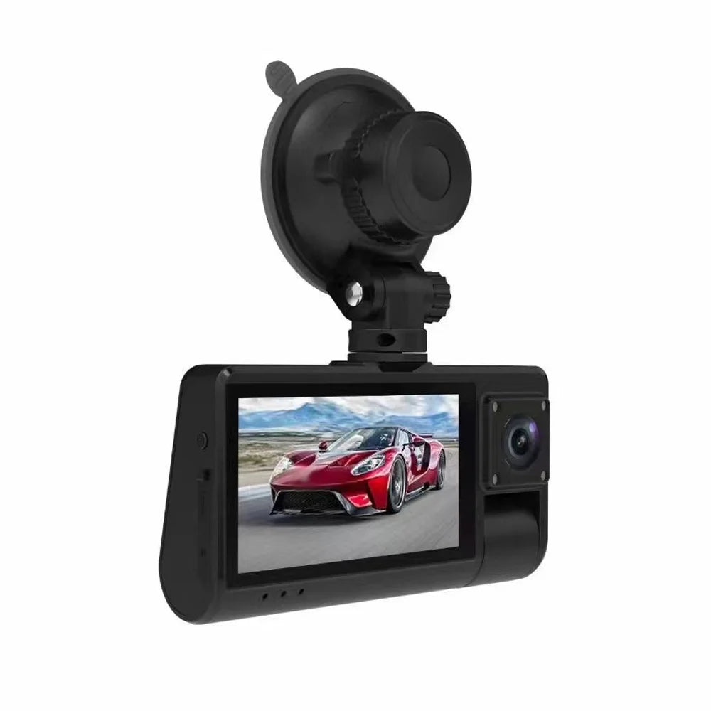 3-in-1 dash cam - touch screen rearview mirror with clear video recording, wide angle camera, wifi connectivity - auto safety driving recorder