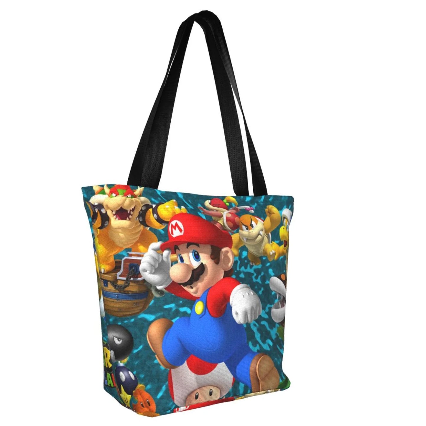 Super mario 3d land women's tote bag large capacity shoulder handbag for travel beach shopping business work school