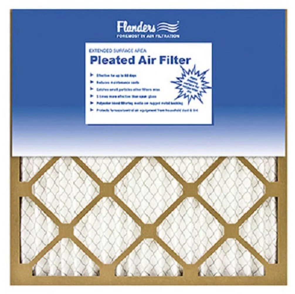 Aaf/flanders 81555.012020 20" x 20" x 1" basic pleated 60 day disposable furnace air filter merv 6 - case of 12