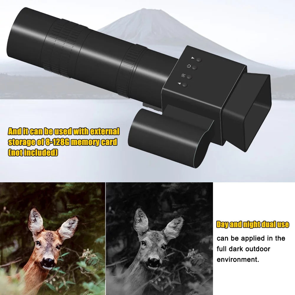 Tomshoo handheld portable telescopic sight 8-24x magnify 1.54inch 320*320 display 1.5x with photo video taking function support pc connection day and night use for outdoor sports huntings travellin