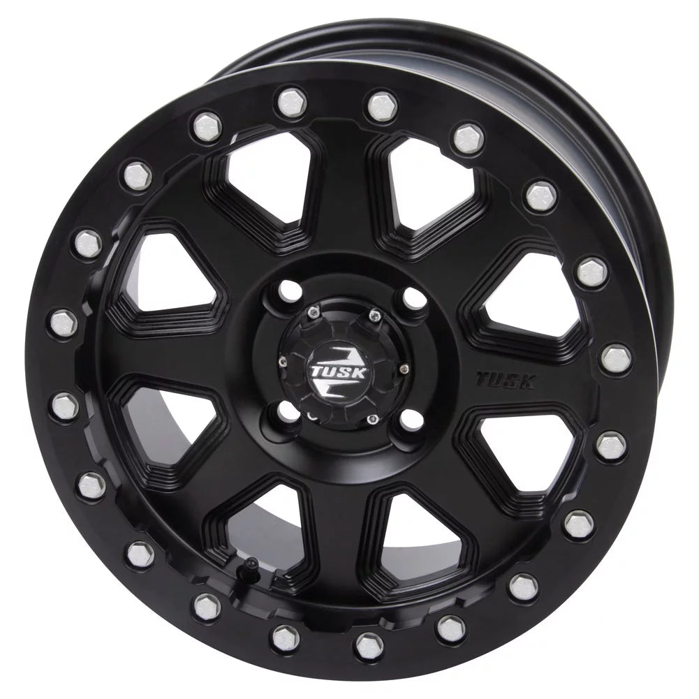 4/156 tusk uinta beadlock wheel 15x7 5.0 + 2.0 matte black for yamaha wolverine rmax 2 1000 sport 2022