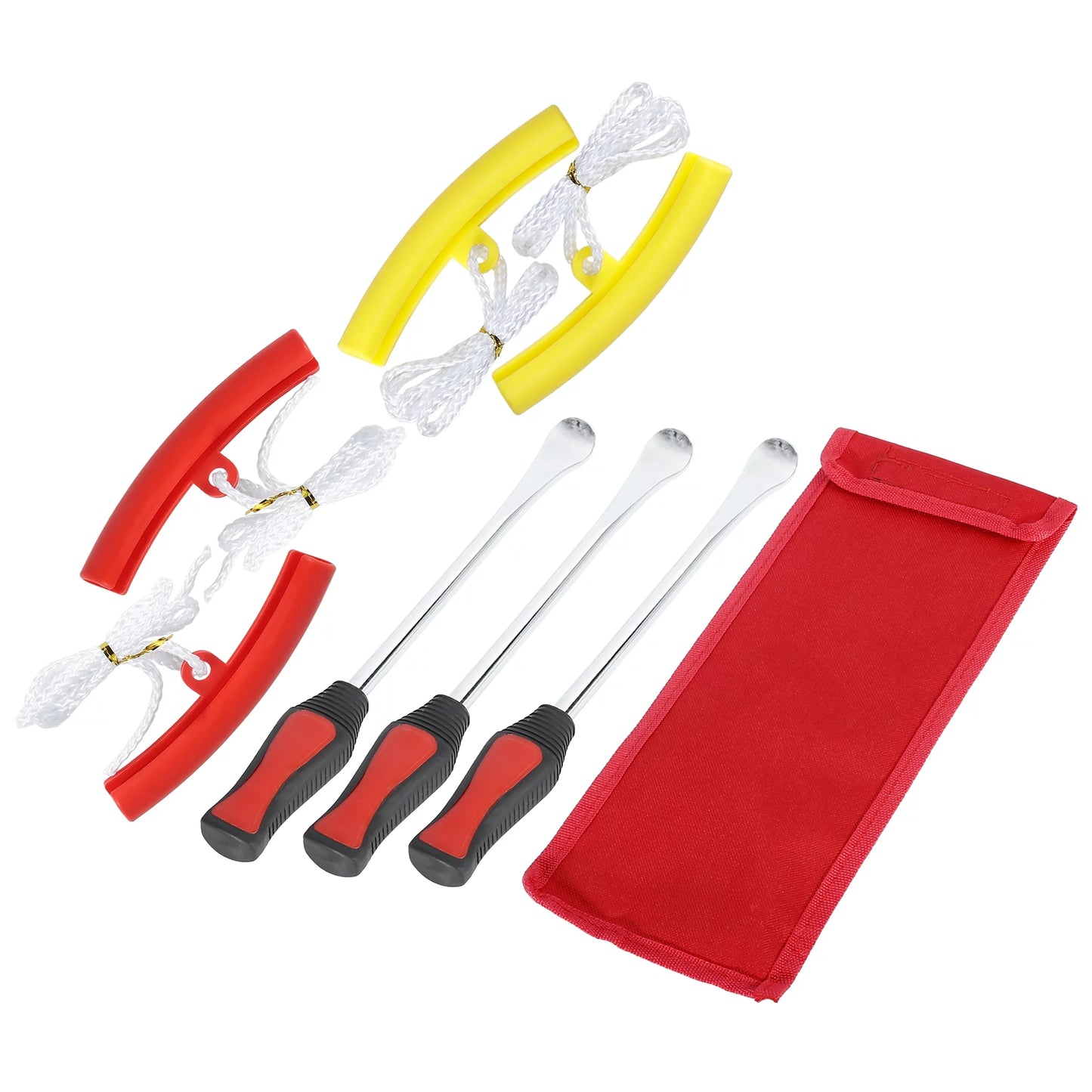 Unique bargains tire spoon lever dirt bike tire repair kit with 3 levers 4 rim protectors 1 bag aluminium alloy