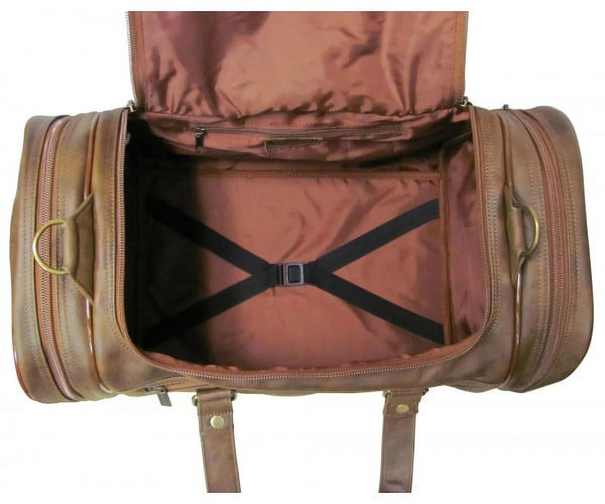 22 leather jumbo duffel