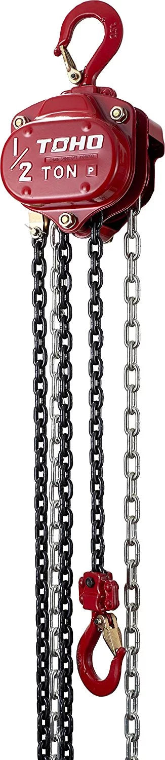 Toho hsz-622a op chain block hoist with overload protection (0.5 ton, 10 ft. chain)