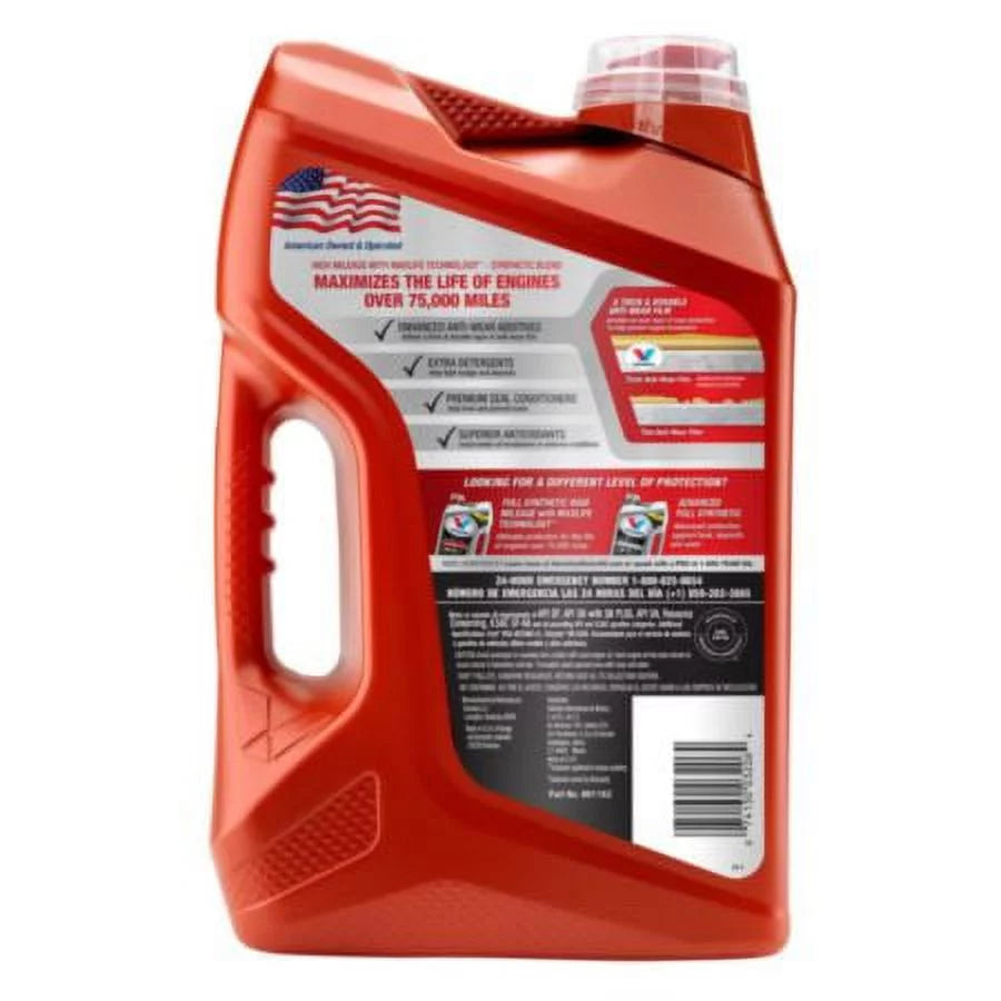 Valvoline 5w-20 4 cycle engine synthetic blend motor oil 5 qt