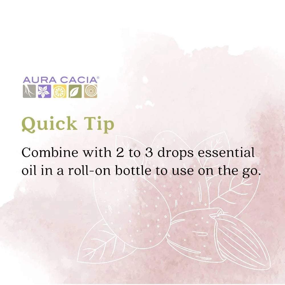 Aura cacia organic skin care oil, nurturing sweet almond, 4 fluid ounce